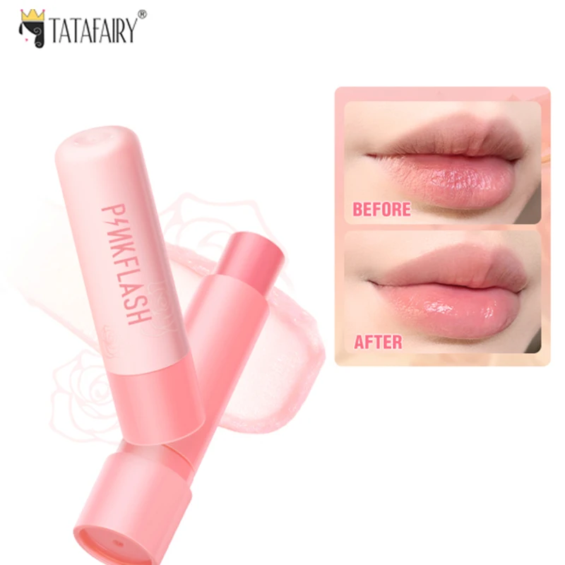 

1Pcs Rose Lip Balm Long-Lasting Natural Moisture Lipstick Reduce Lip Wrinkles Lip Care Nourishing Lipstick Primer Anti Aging