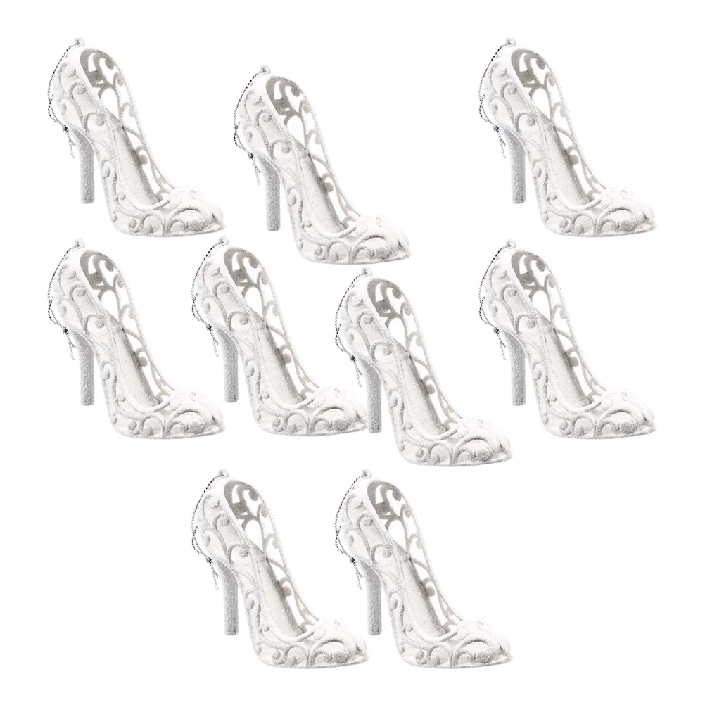 

9 Pcs Party Decoration Pendant Miniature High Heels Lovely Xmas Hanging Decorations Shoe Accessories