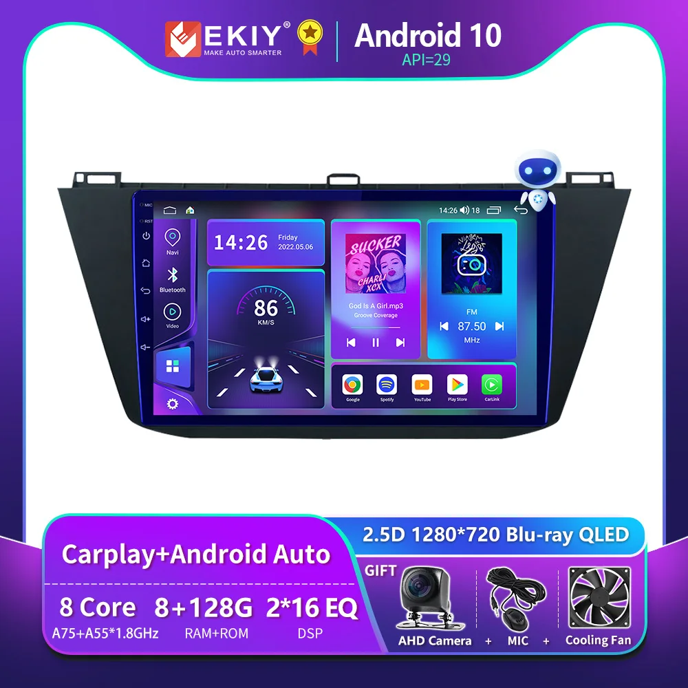 

EKIY T900 Android 10 For Volkswagen Tiguan 2 Mk 2016 - 2020 Car Radio Multimedia System 2 DIN Navigation GPS Stereo CarPlay Auto