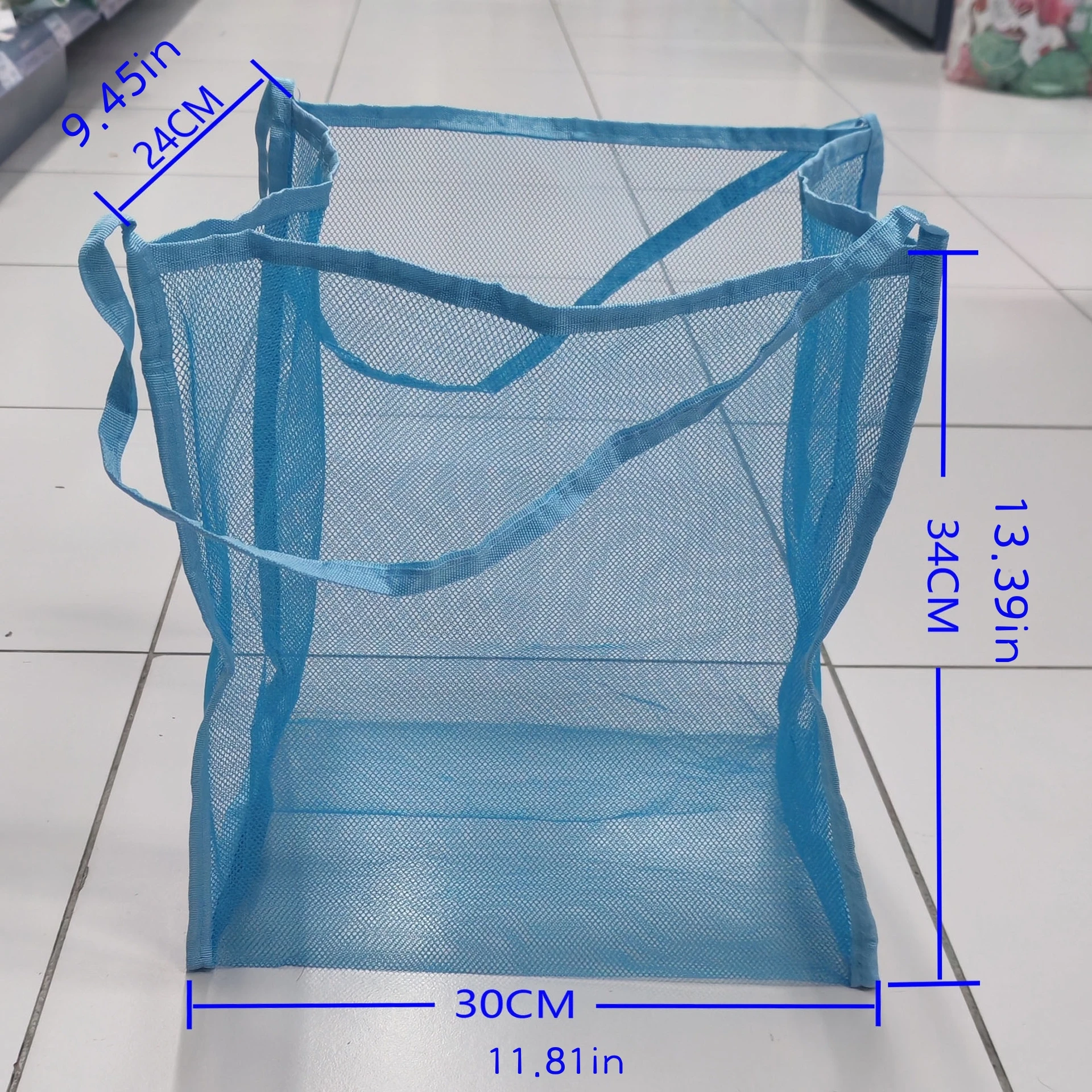 Breathable Mesh Tote Bag with Reinforced Handles - Large Reusable Bag for Beach, Shopping, Travel, and Gym