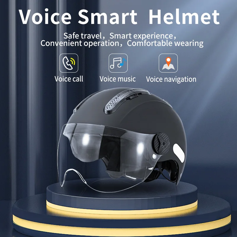 Motorcycle Smart Voice Helmet Bluetooth 5.1 Voice Wakeup Noise