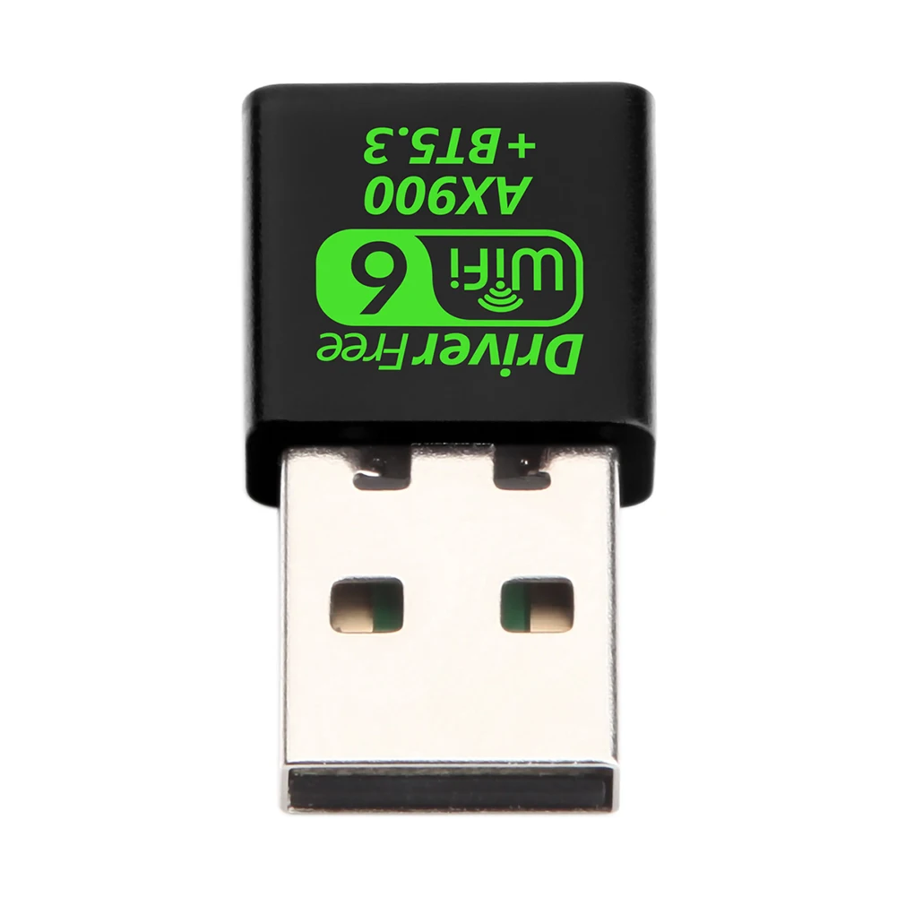 USB WiFi 6 Bluetooth 5.3 Adapter 2-in-1 Dongle – 900Mbps Dual Band 2.4/5.8GHz Wireless Network Receiver, Driver-Free