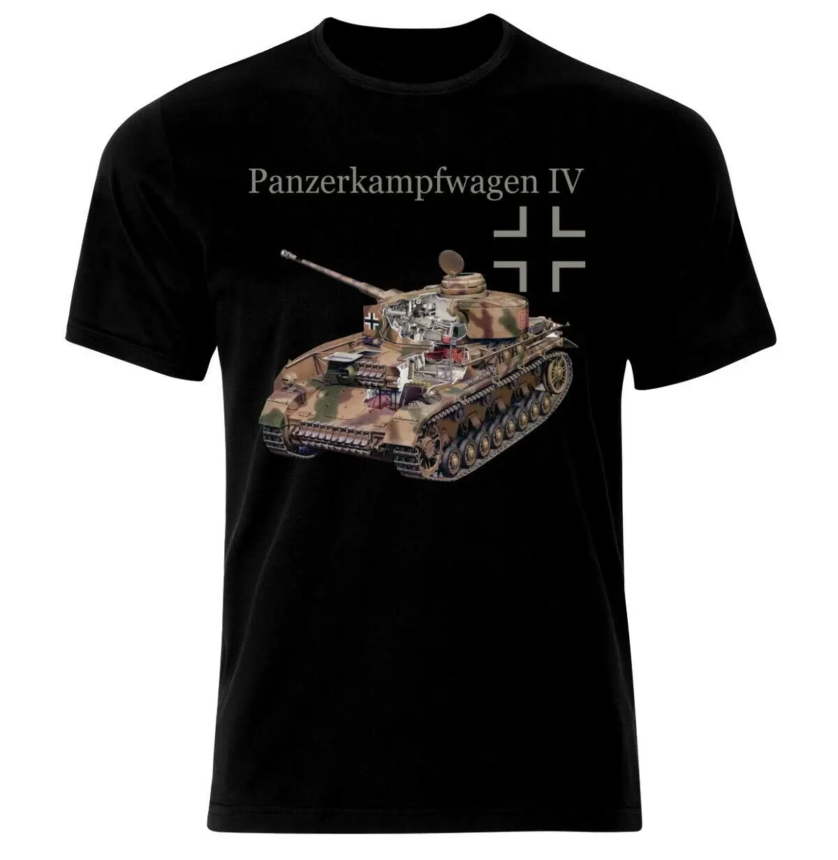 

Wehrmacht Panzer IV WWII German Military Armour Tank T-Shirt 100% Cotton O-Neck Short Sleeve Casual Mens T-shirt Size S-3XL