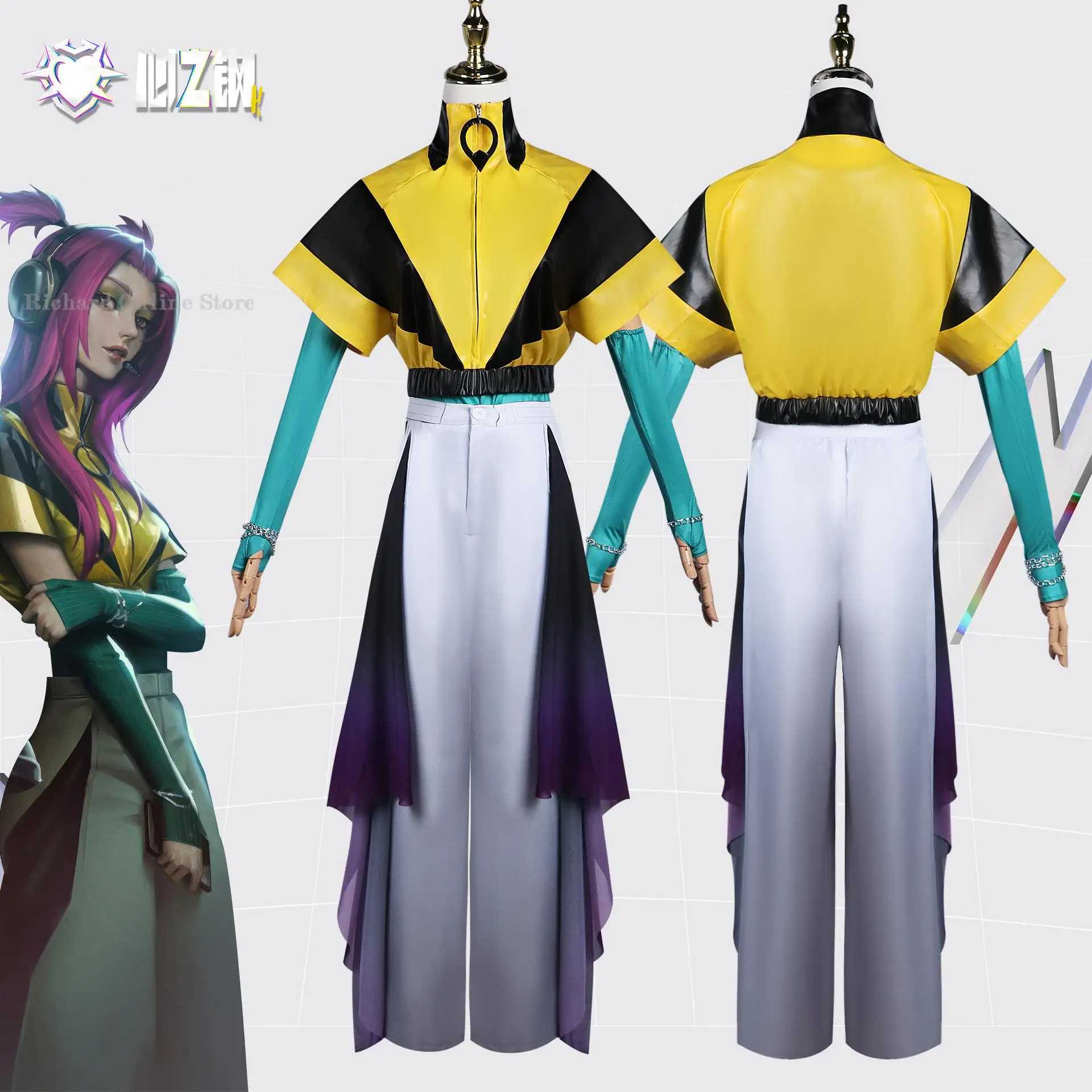 

LOL Alune Cosplay Costume Team Alune Anime Game Lengends Cosplay Halloween Girl Party Event Outfit Women Suit HEARTSTEEL Uniform