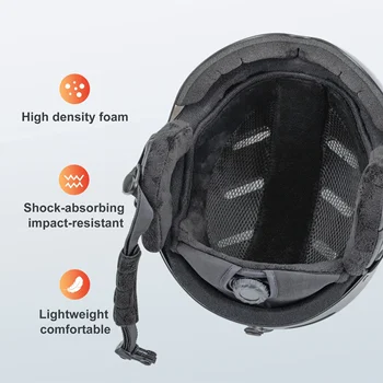 Seeker Ski Helmet with Goggles Winter Snow Helmet Outdoor Sports Alpine Skiing Skating Helmet Adult Men's and Women's Ski Helmet 5