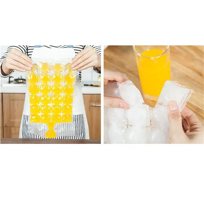 20PCS Make Ice Cubes the Easy Way with our One-time Use Cube Bags-Self-sealing and Convenient