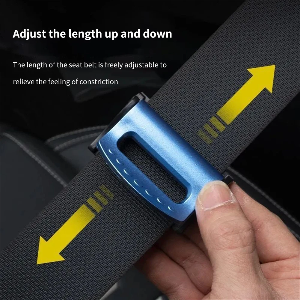 2pcs/set Universal Car Seat Belt Buckle Stopper Limiter Adjust Tightness Safety Belt Clip Clamp Anti-skid Fixed Car Accessories