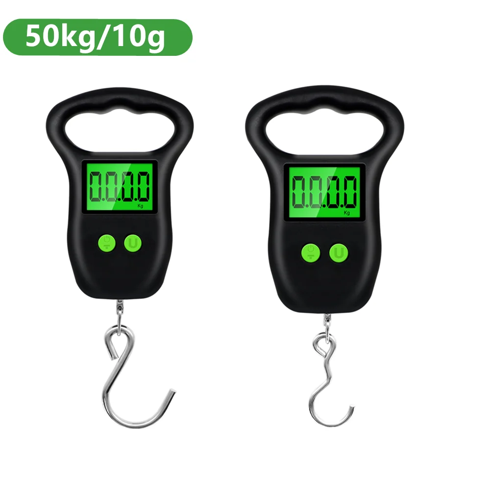 

Digital Luggage Scale Hanging Weight Balance Suitcase Travel Hook Scales Mini Fishing Weighting Tool LCD Backlitght Display