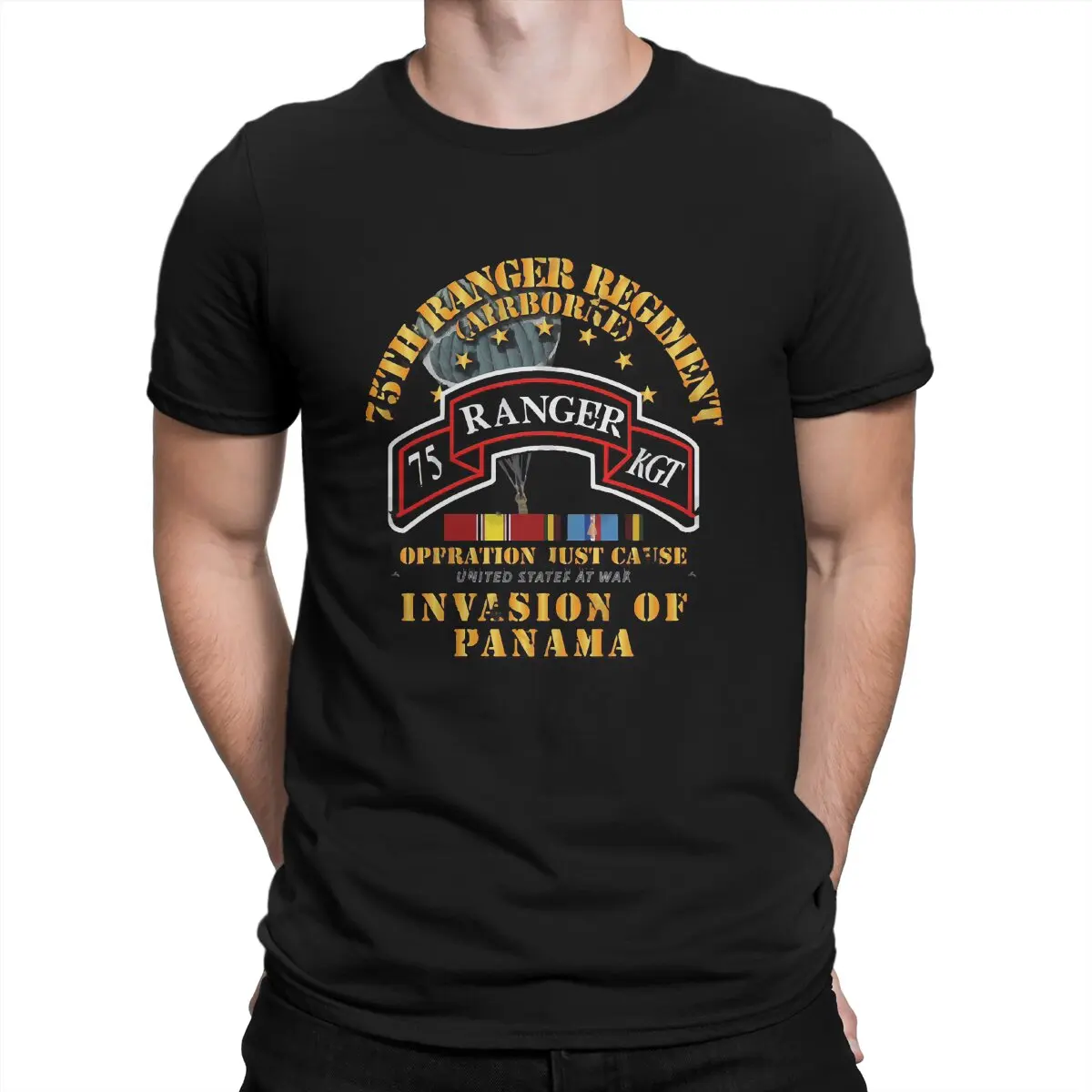 Solo Causa Maglietta Da Uomo 75Th Ranger Rgt Maglietta Distintiva Graphic Streetwear New Trend