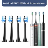 Fairywill P11 T9 P80 Electric Toothbrush Heads Compatible with Fairywill P11 T9 P80 Electric Toothbrush，4/8/16pcs 1