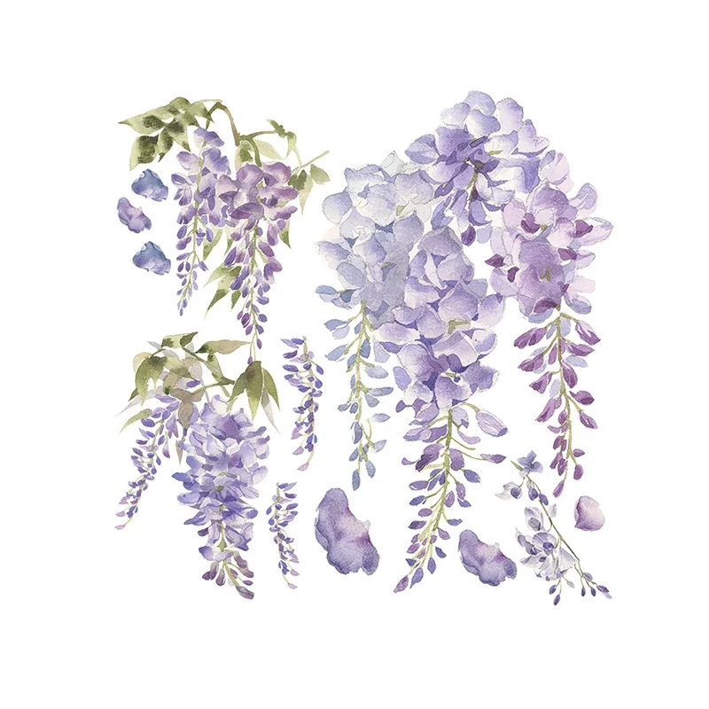 

5Meter roll 5m Wisteria Floral PET Washi Tape Roll