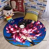 Anime Demon Slayer Carpet, 3D printing Cute Cartoon Round Rug Living Room Bedroom Children Study Room Decoration Round Floor Mat 5