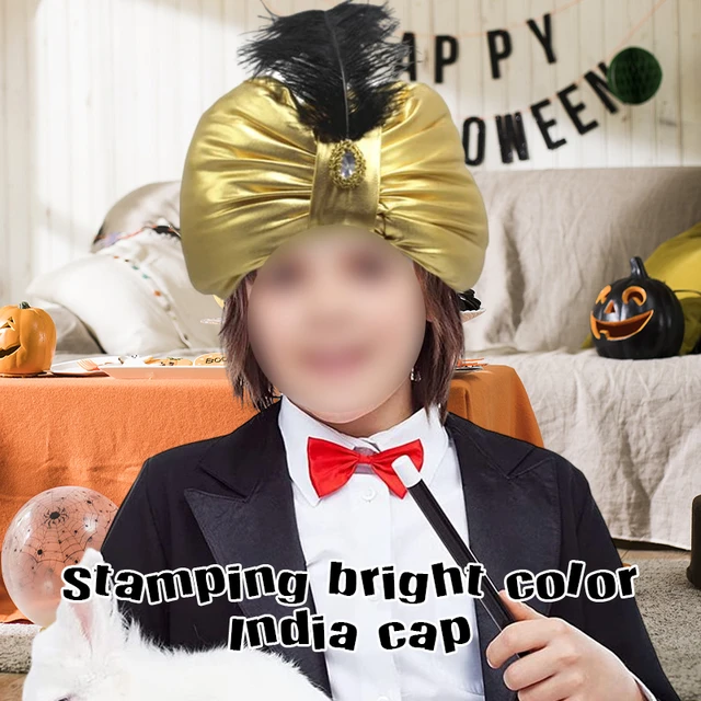 Divertente principe arabo cappelli piuma secchio cappello donna uomo  luminoso cappello indiano carnevale Halloween festa di natale vestire  Costume - AliExpress