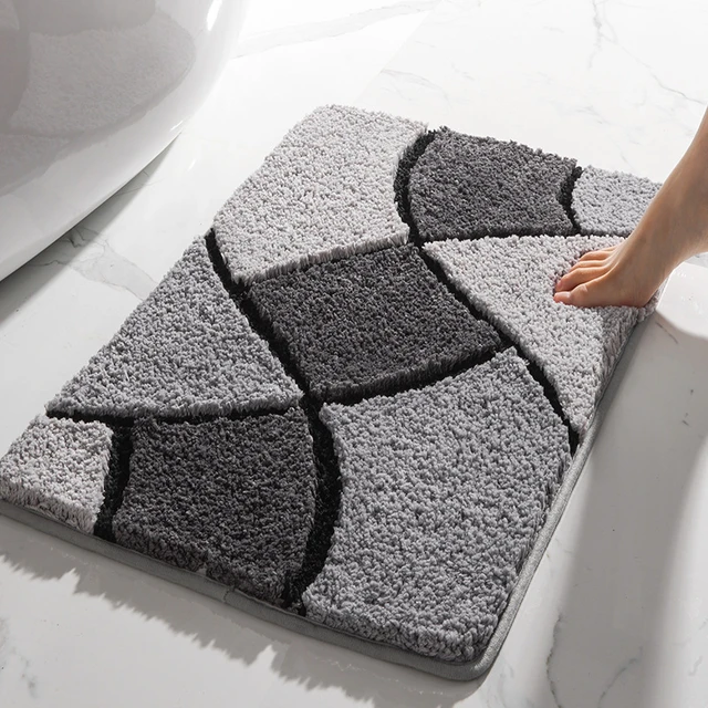 Inyahome Non Slip Soft Wrinkle Free Bathroom Mats Rug Ultra Thin Quick Dry  Machine Washable Bathroom Floor Mat for Bathroom - AliExpress