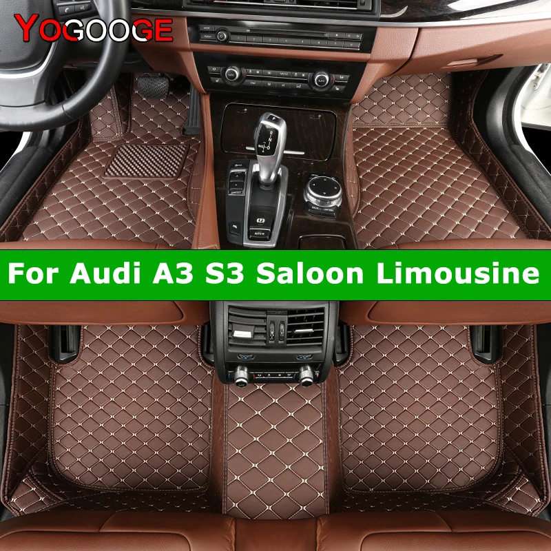 

YOGOOGE Custom Car Floor Mats For Audi A3 S3 Saloon Limousine 2013-2023 Sedan Auto Carpets Foot Coche Accessorie