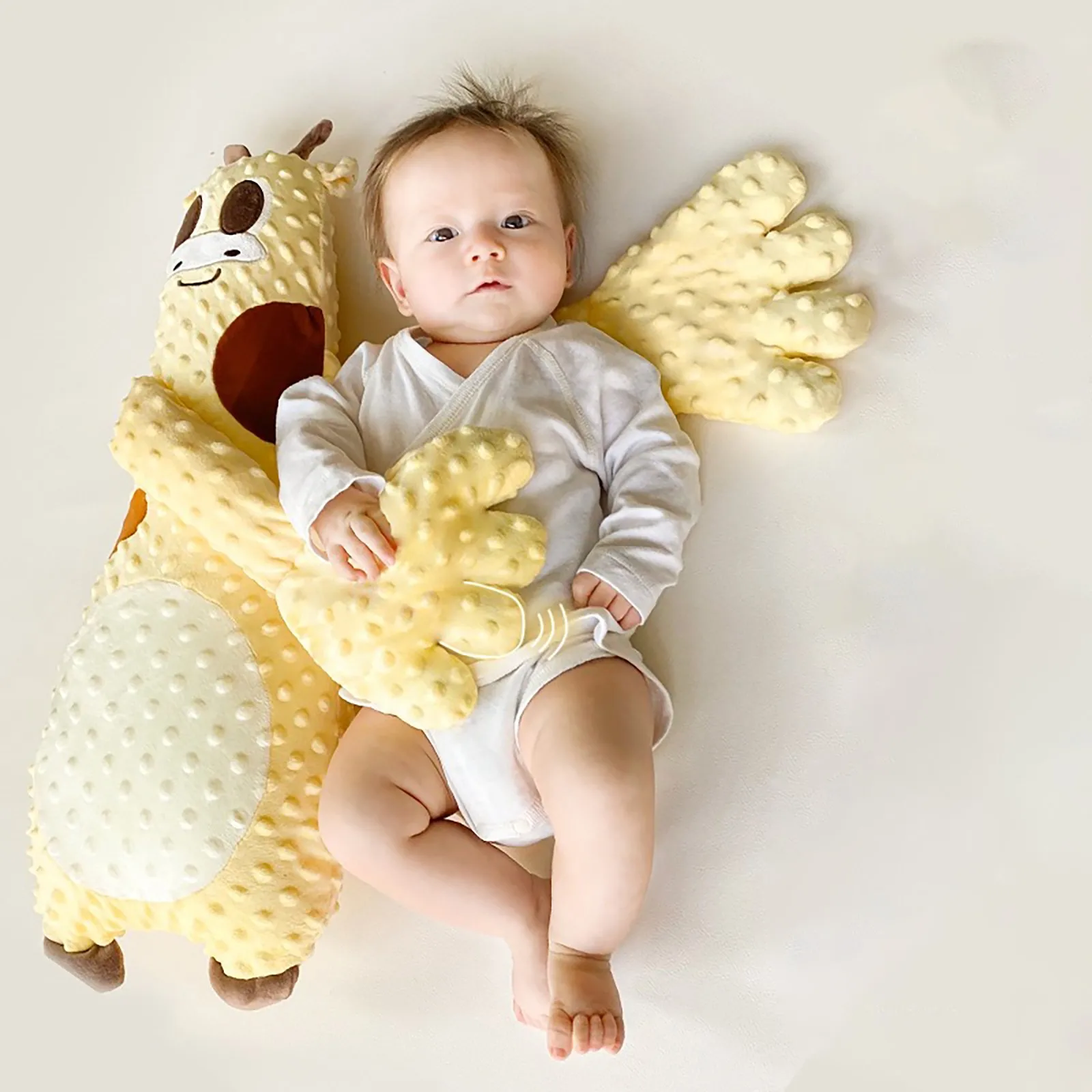 Animal Cartoon Baby Sleep Soothing Palm Pillow Plush Soothing Hand Pacify Doll Toy Comforting Infants Sleep Doll with Remote 5