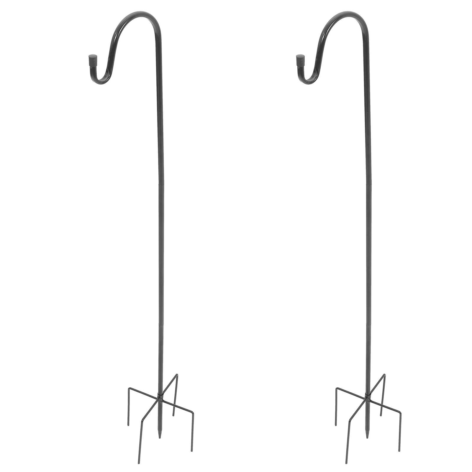 2 Pcs Shepherd Hook Small Shepherds Wood Pile Iron for Plant Stand Hangers Outdoor