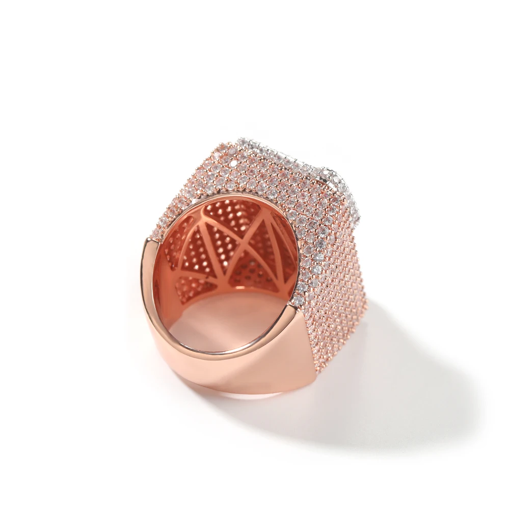 UWIN Custom Letter Rings for Men Full Iced Out Baguettecz Numbers Cubic Zirconia Fashion Rings Hip Hop Jewelry for Rappers