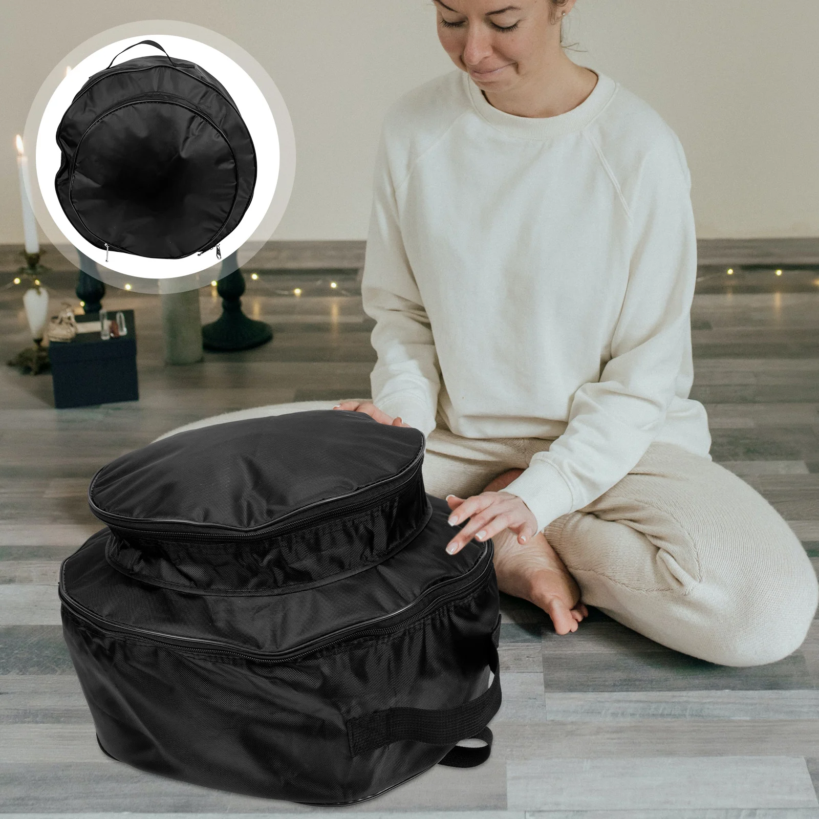 

Portable Oxford Cloth Drum Bag Padded Waterproof Snare Drum Storage Case