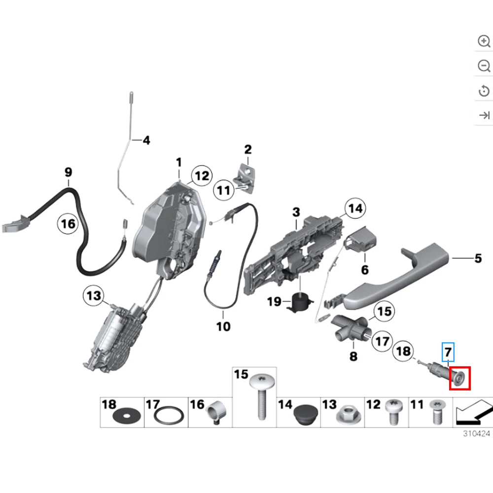 롤스로이스 고스트 컬리넌 팬텀용 도어락 장식 금속 커버 링 41217187754 51217421076 /5 51217310275