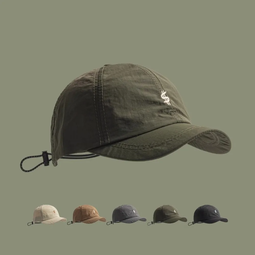 Retro-Baseballkappen mit kurzer Krempe, schnell trocknend, dünn, Sporthut, Sonnenschutz, atmungsaktiv, Sonnenhut für Herren