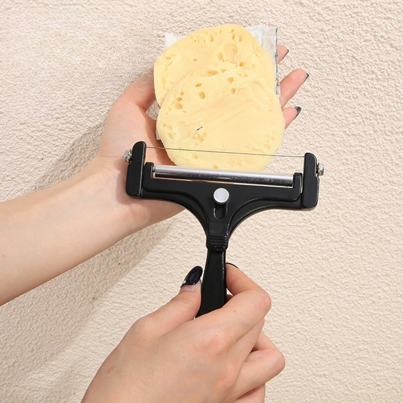 Stainless Steel Wire Cheese Slicer Cheese Planer Tool  Adjustable Thickness Cutter Soft Semi-Hard Hard Cheeses Kitchen Cook Tool