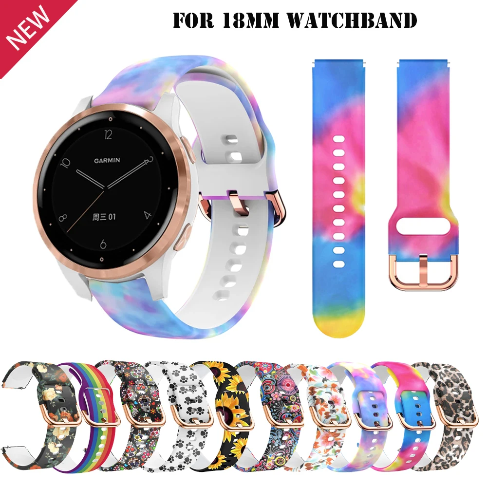 

Силиконовый ремешок для наручных часов, браслет для Garmin Vivoactive 3S 4S Came 2S/Active S/Garmin Rey, 18 мм