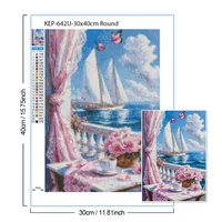 European Architecture 5D DIY Diamond Painting Kit Natural Landscape Full Diamond Mosaic Cross Stitch Kit Room Decoration Gift 4