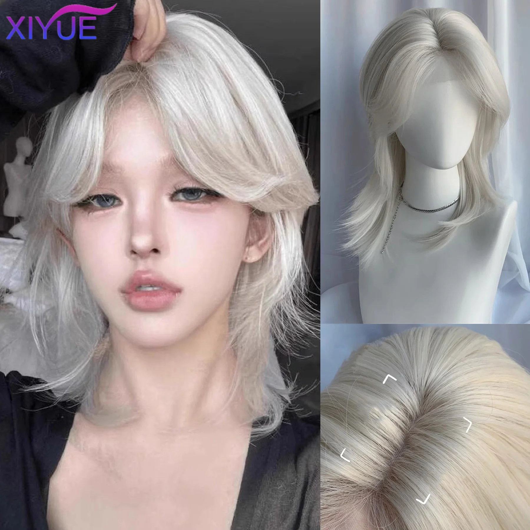 Synthetic Wig Lolita Wolf Tail Short Curly Hair Layering Full Head Unisex