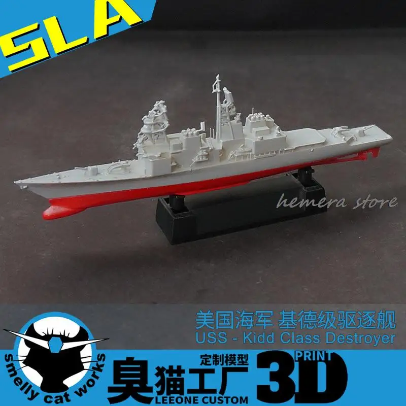 

USS. Kidd Class Destroyer Keelung 1/2000/1250/700 Resin 3D Printed Ship Model Printed Model Warship Assembled Homemade Hobby