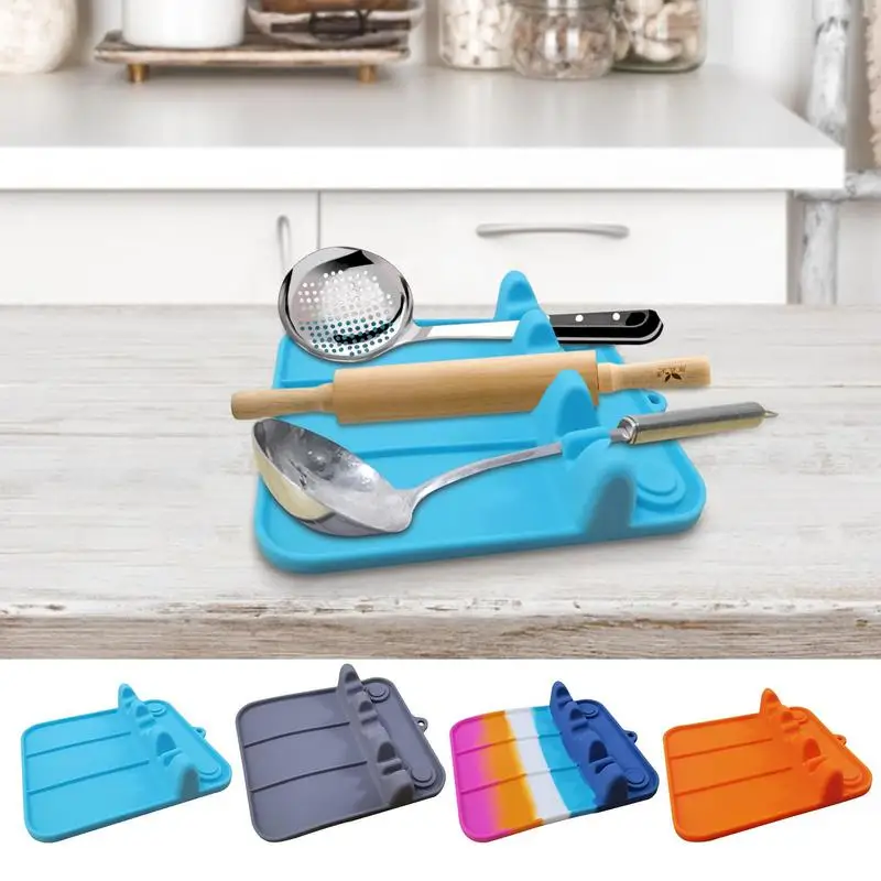 

Kitchen Spoon Holder Oil Proof Baking Dangle Gadgets Storage Holder Heat Resistant Spatula Drain Rack Gadget Kitchen Accessories