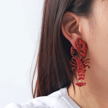 ZAA Casual Women Boho Jewelry High Quality Enameled Metal Lobster Drop Earrings Trend Summer Beach Holiday Party Accessories