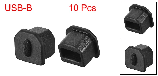 10pcs 실리콘 고무 구멍 캡 방진 플러그 커버 USB 엔드 캡 씰 스토퍼 포트 커버 USB-B 용 방진 보호기 8mm x 7.3mm