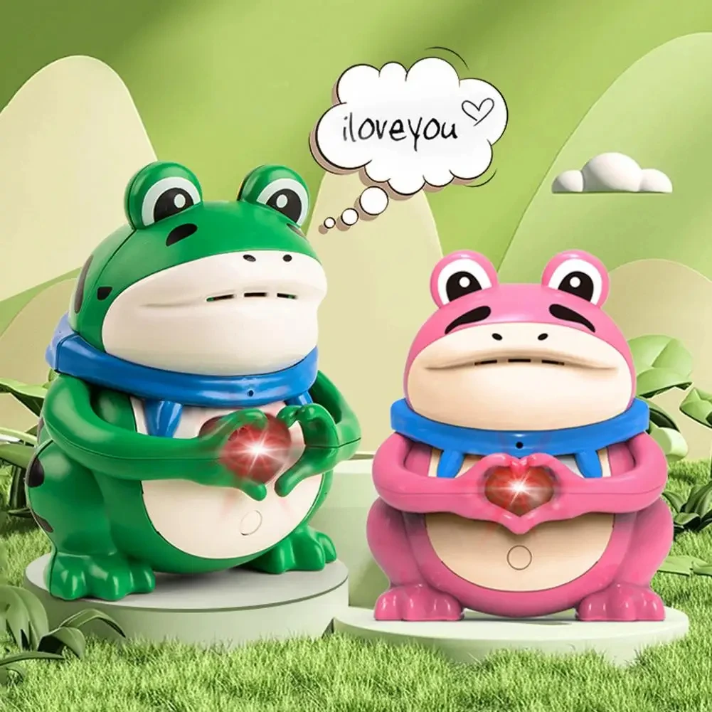 

Kids Frog Toy Glowing Movable Heart Gesture Voice Record Say I Love You Frog Talking Toy Valentine's Day Girlfriend Gift