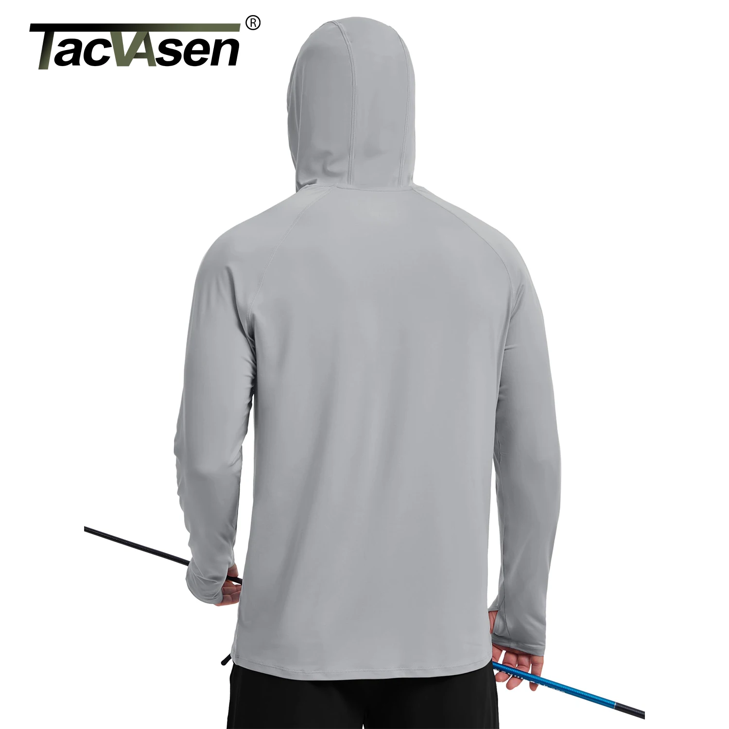 TACVASEN 1/4 지퍼 후드 셔츠 남성용 UPF 50+ 자외선 차단 러닝 서핑 운동복 경량 래쉬가드 긴팔