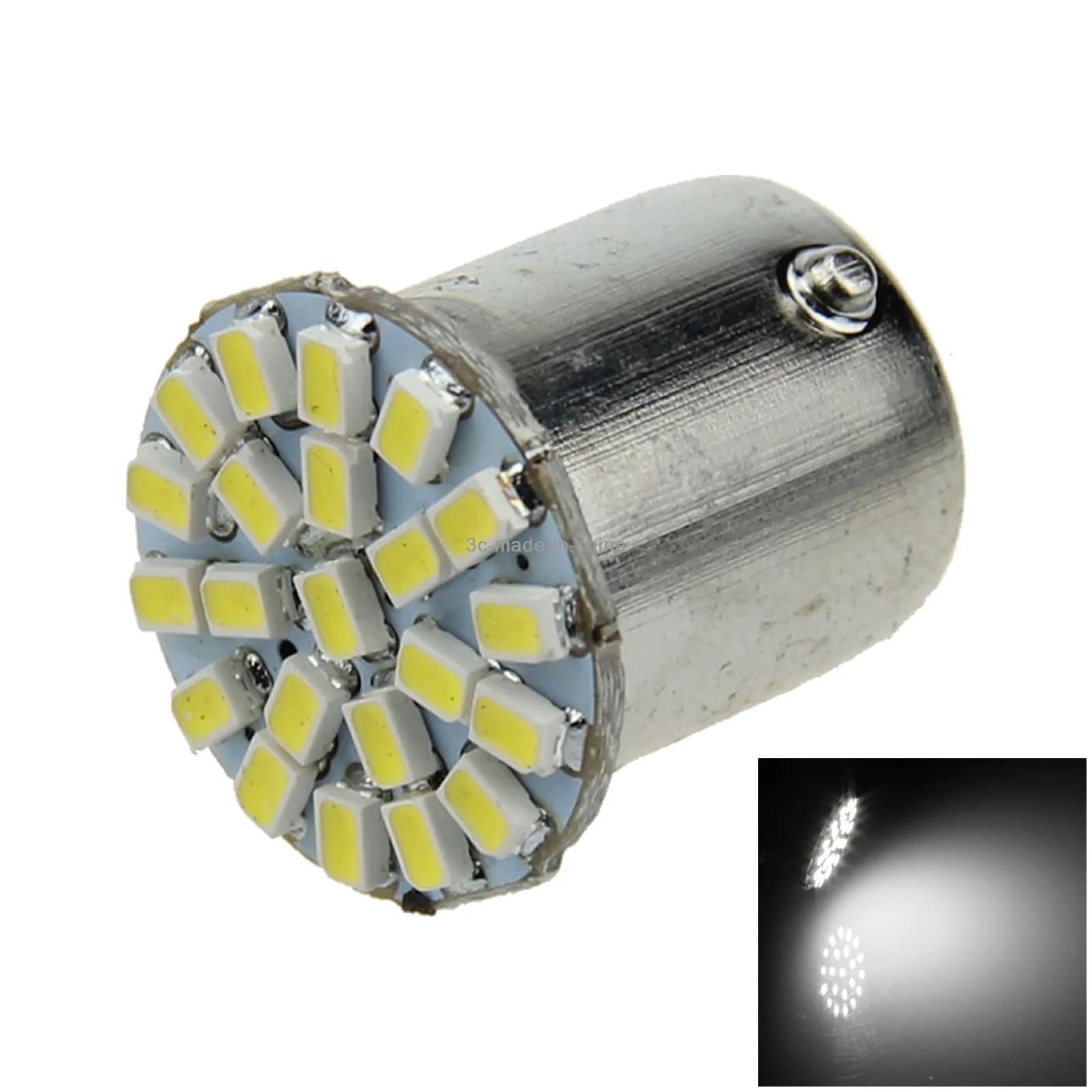 

1x Белый автоматический 1156 задний фонарь, запассветильник фонарь, 22 излучателя 1206 SMD светодиодный 1073 7527 D015-W