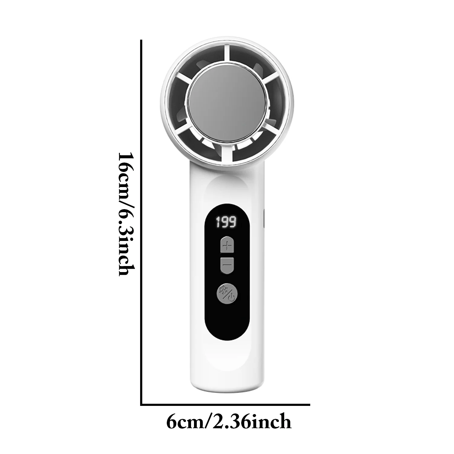Portable Handheld USB Rechargeable Mini Fan - 199-Speed Cooling with Pocket Design for Travel, Concerts & Camping