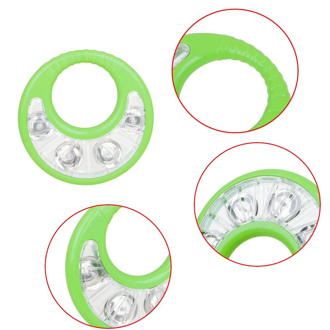 Orff Musical Instruments Wreath Tambourine Rattle Ball Jingle Bell Hand Drum WIth Cymbals Percussion Instrument for KTV Party