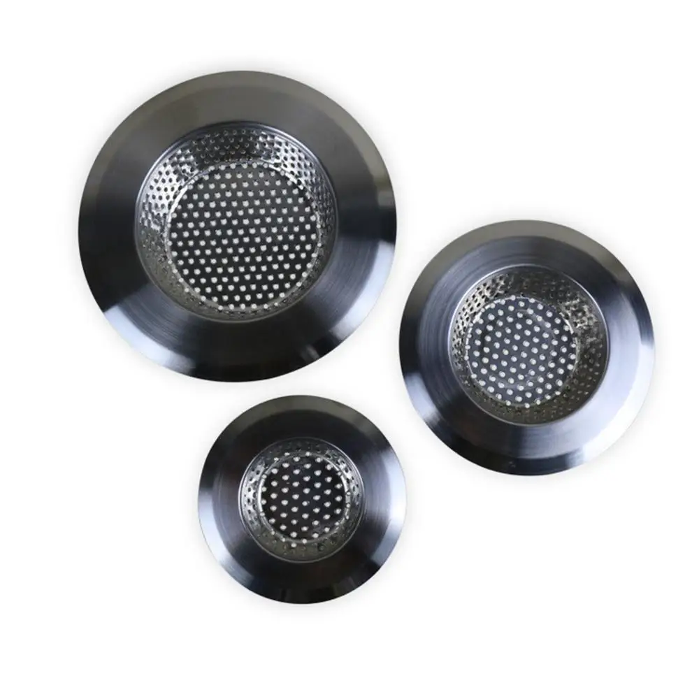 Sink Strainer Drain Hole Filter Trap Stainless Steel Washing Pool Strainer Leak Net Hair Catcher Stopper Kitchen Accessories