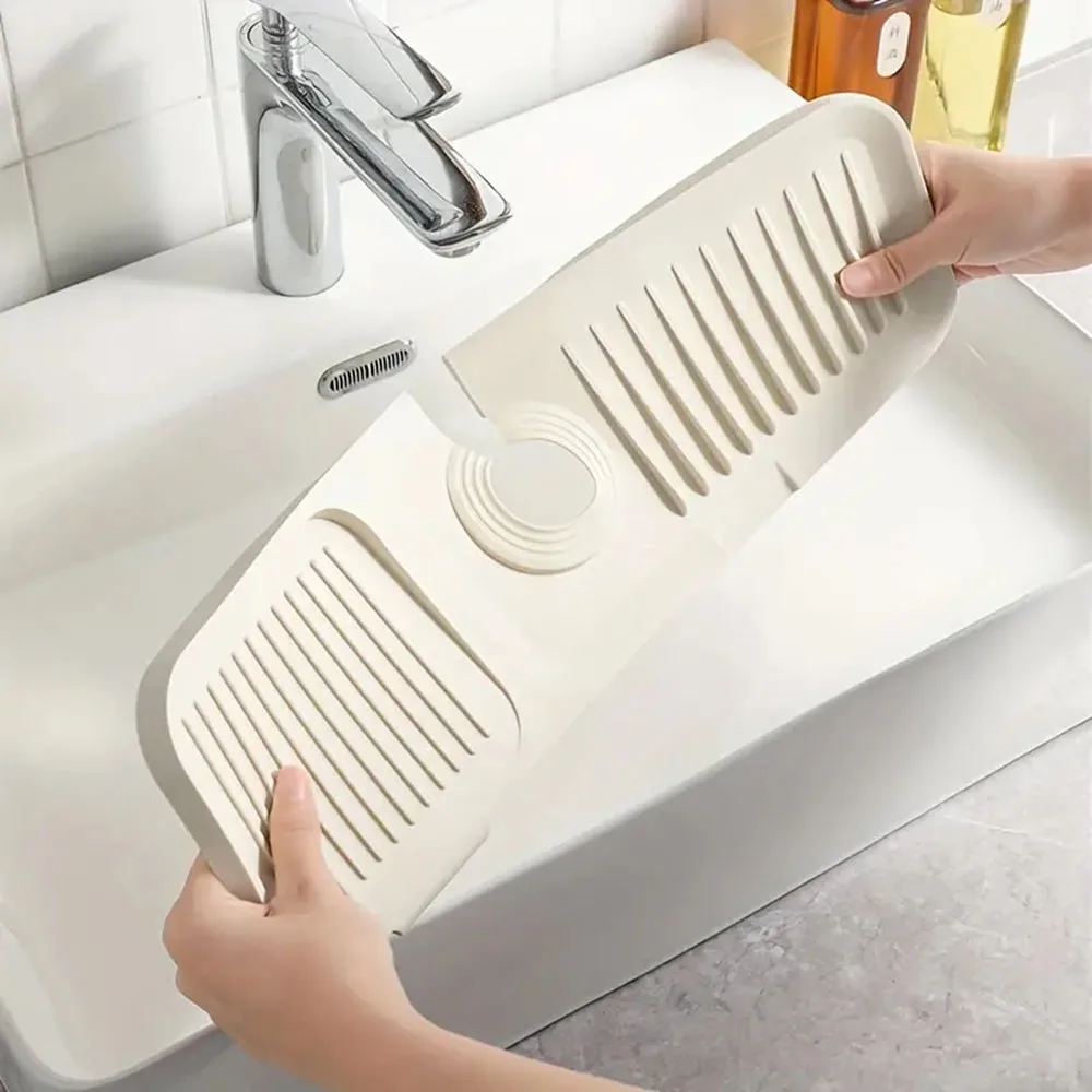 

Bathroom Storage Table Drain Pad Inclined Design Rapid Draining Cushion For Bathroom