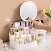 55382-6399f4.jpg Makeup Storage Box With Mirror Desktop Dressing Table Makeup Mirror Cosmetics Jewelry Storage Box Touch Light Storage Organizer