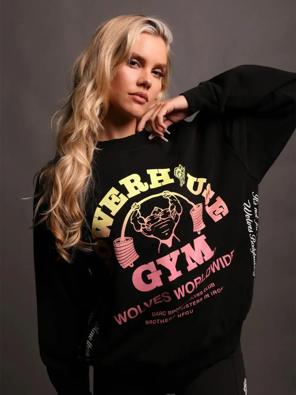 CREW NECK Letter Print Sweatshirts Hoodie Autumn Winter Fleece Pullover High Quality Men Women Tops Male Hip Hop Trendy Hoodies
