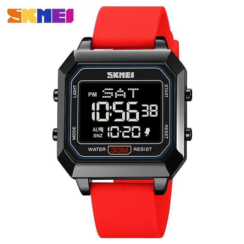 SKMEI 2150 LED Square Countdown Electronic Watch for Men Display Digital Sports Waterproof Mens Wristwatches Clock Reloj Hombre