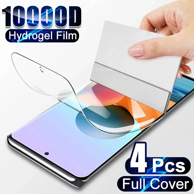 Protecteur d'écran pour Xiaomi, film hydrogel pour Redmi Note 10, 11 Pro, 10S, 11S, 10A, 10C, Xiaomi Redmi Note 8, 9 Pro, 9S, 9T, 9A, 9C, expédition rapide, 4 pièces 1
