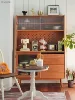 1/6 bjd ob11 miniature dollhouse furniture Mini model Red Cherry Narrow sideboard/Storage Cabinet 1