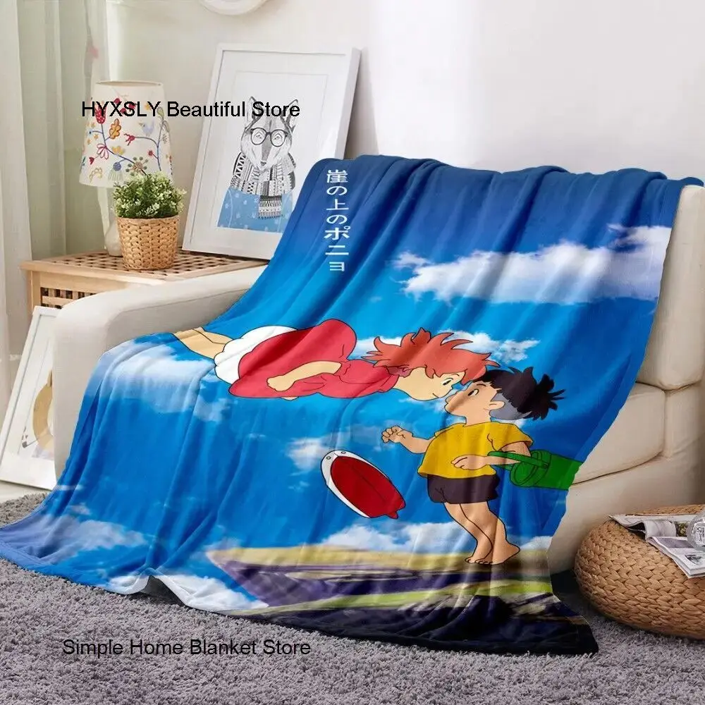 

Ponyo On The Cliff Anime Printed Flannel Blanket Children's Nap Blanke Flannel Throw Lightweight Blanket