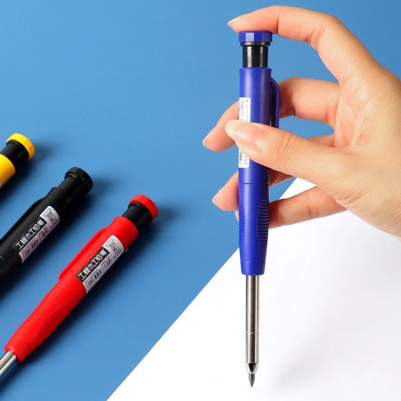 목수 기계식 펜슬, 목공 건축용 샤프너 포함, 긴 머리 목수 펜슬, 카와이 문구, 2.8mm