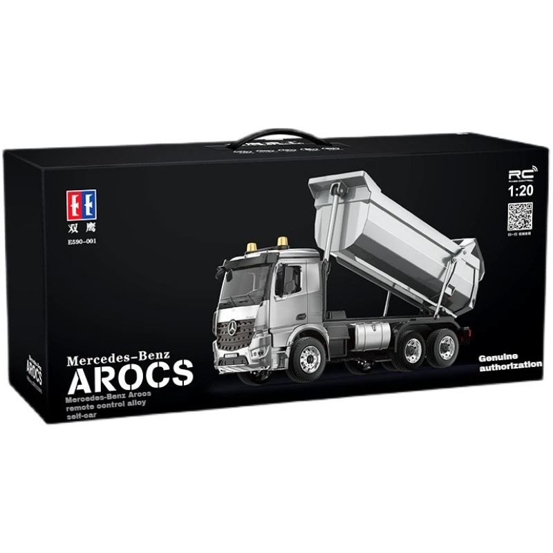 Double E E590 electric 1:20 RC engineering dump truck dump truck alloy Mercedes Benz heavy-duty truck children's toy model 5