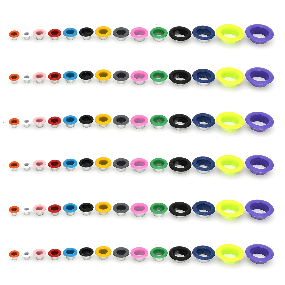 100sets Metal Eyelets Grommets Metal Hole Eye Rings Mix Color Leathercraft DIY Shoes Belt Cap Bag Tags Clothes Scrapbooking eyelet grommet ring kit eyelet grommet ring grommet eyelet kit screw back eyelets