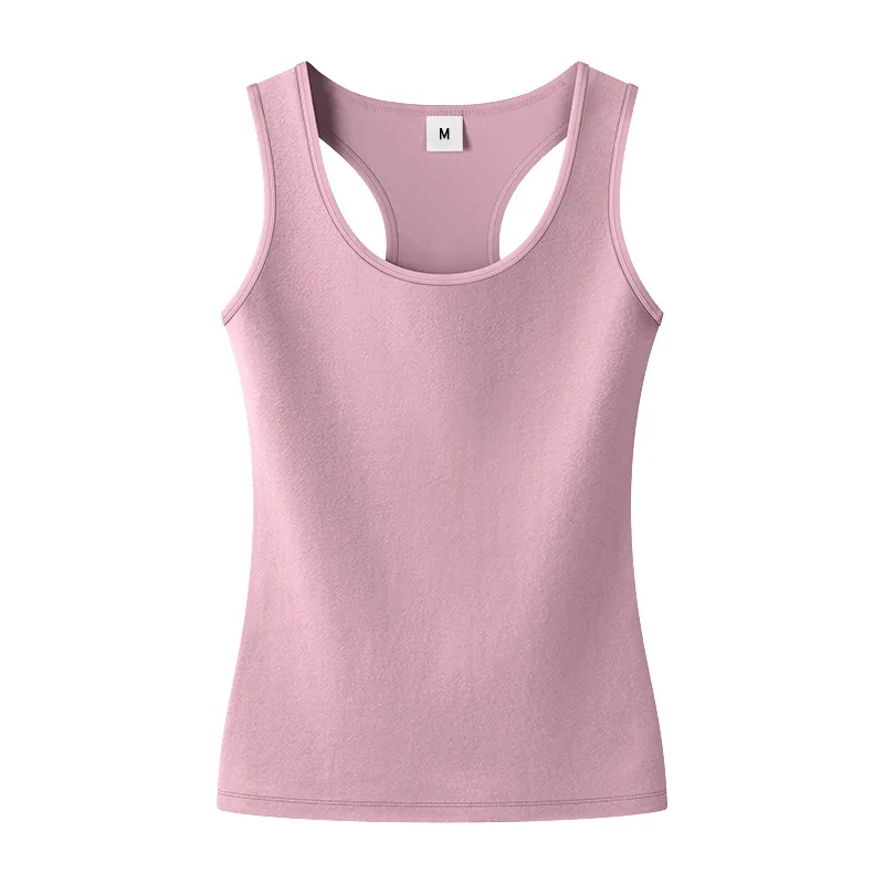 

Base vest womens pure cotton temperament I-type vest autumn and winter build black